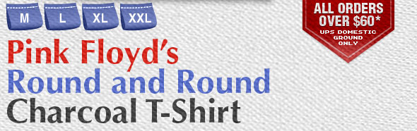 Pink Floyd's Round and Round Charcoal T-Shirt