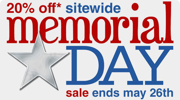 20% OFF* Sitewide Memorial Day Sale