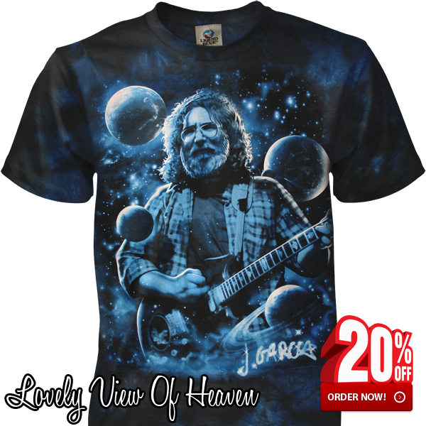 Jerry Garcia Lovely View Of Heaven Tie-Dye T-Shirt