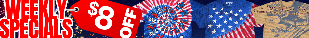 $8 OFF 4th of July Grateful Dead Tees