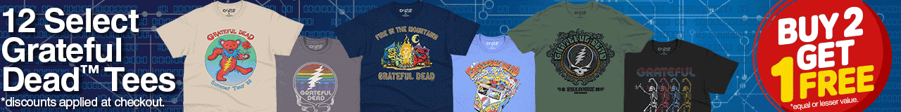 Buy 2 Tees Get 1 FREE* 12 Select Grateful Dead™ Tees