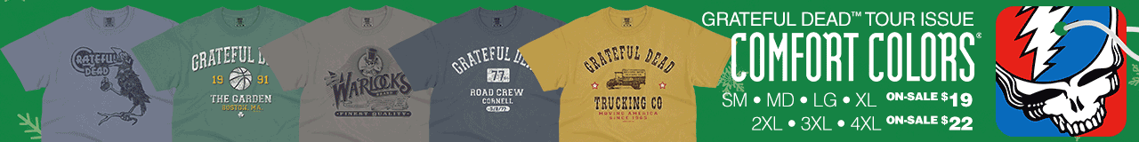 $19 NEW Comfort Colors® Grateful Dead™ Tour Issue Tees on-sale reg. $26