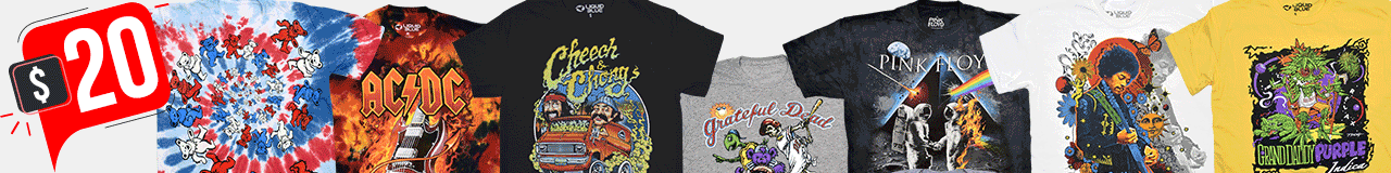 $20 Clearance Tees Grateful Dead, Floyd, Hendrix, ACDC and more... 