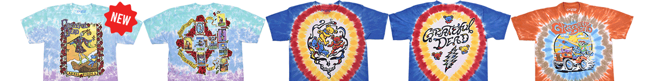 NEW Grateful Dead Tie-Dyes Tees & Long Sleeve