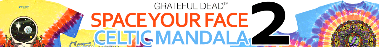 NEW Grateful Dead Space Your Face 2 & Celtic Mandala 2 Tie-Dyes!