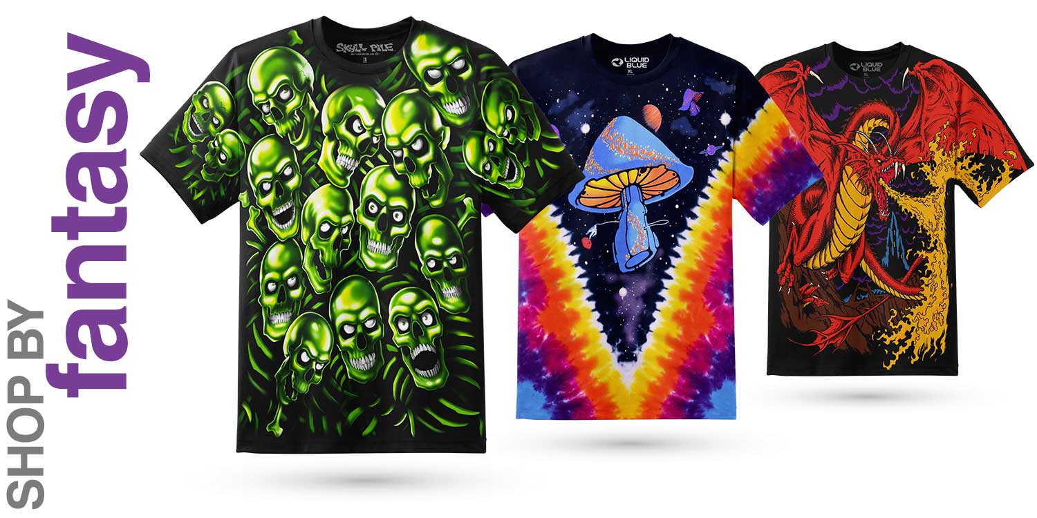 Fantasy Skulls T-Shirts, Tees, Tie-Dyes & Hoodies