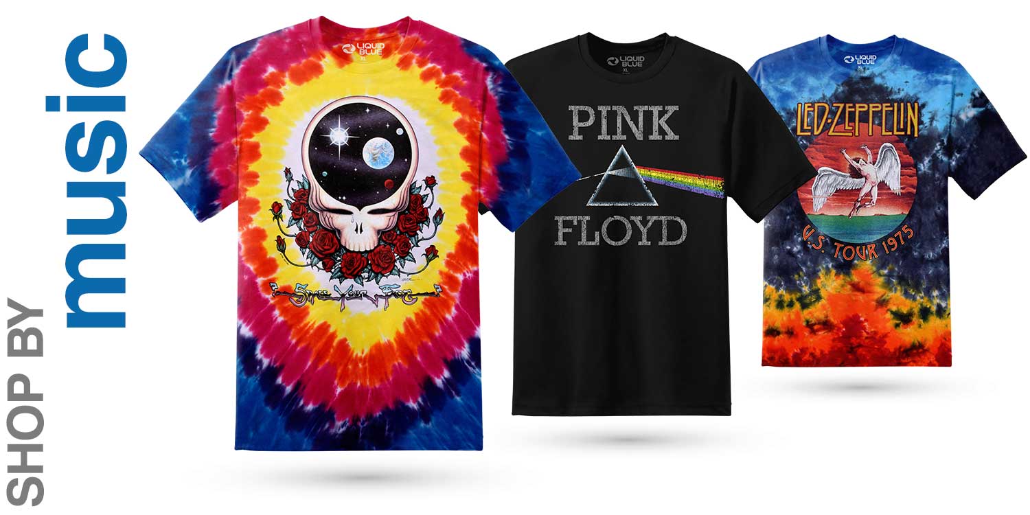 Licensed Rock & Roll Music T-Shirts, Tees, Tie-Dyes & Hoodies