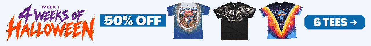 50% OFF 6 graphic tees  Halloween Week 1