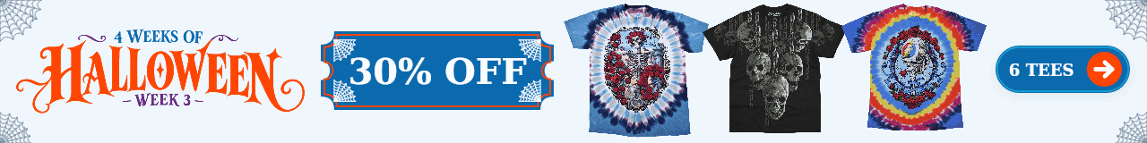 30% OFF 6 graphic tees Halloween Week 2