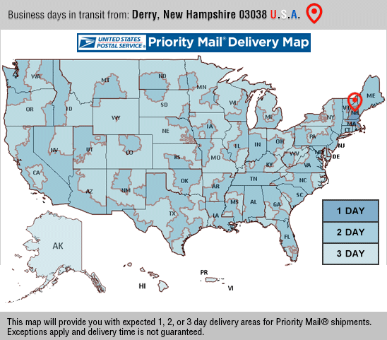 usps firstclass mail map